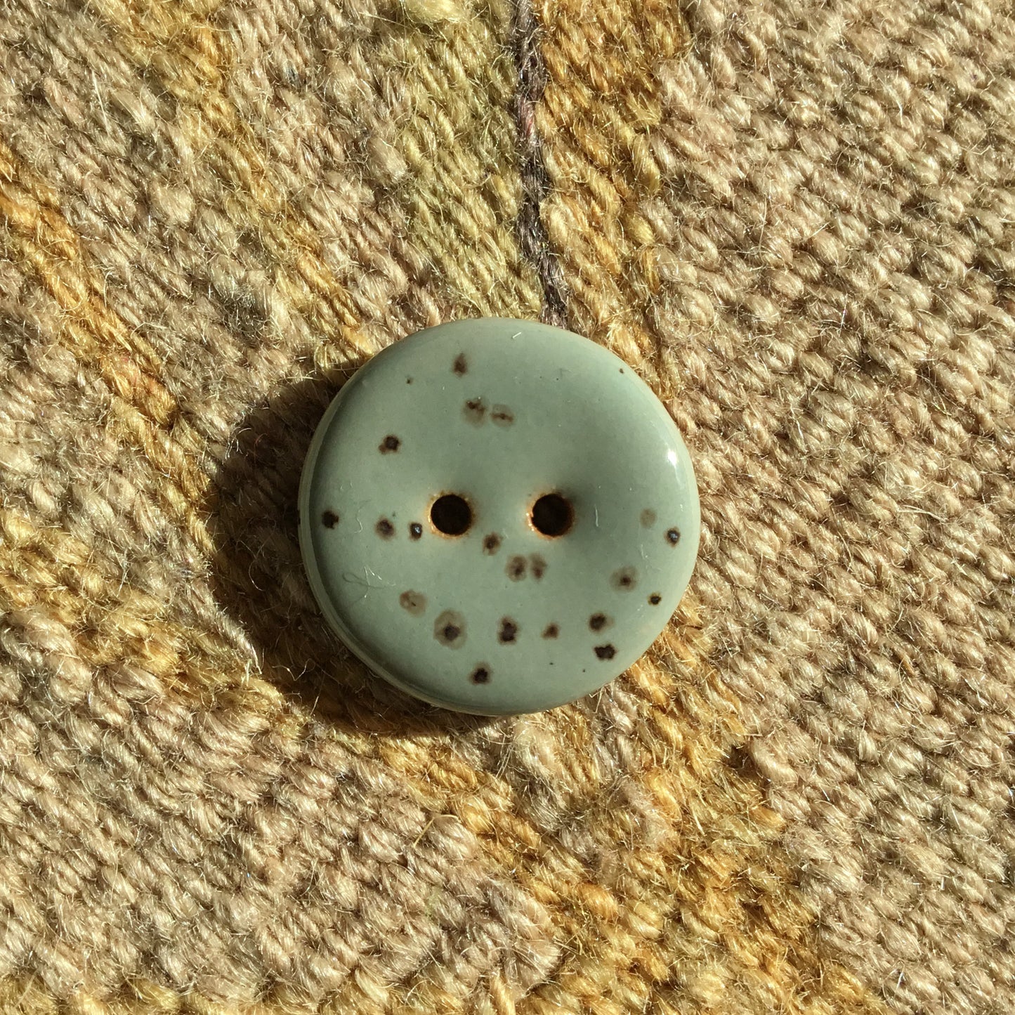 Stoneware Fleck Button  7/8"