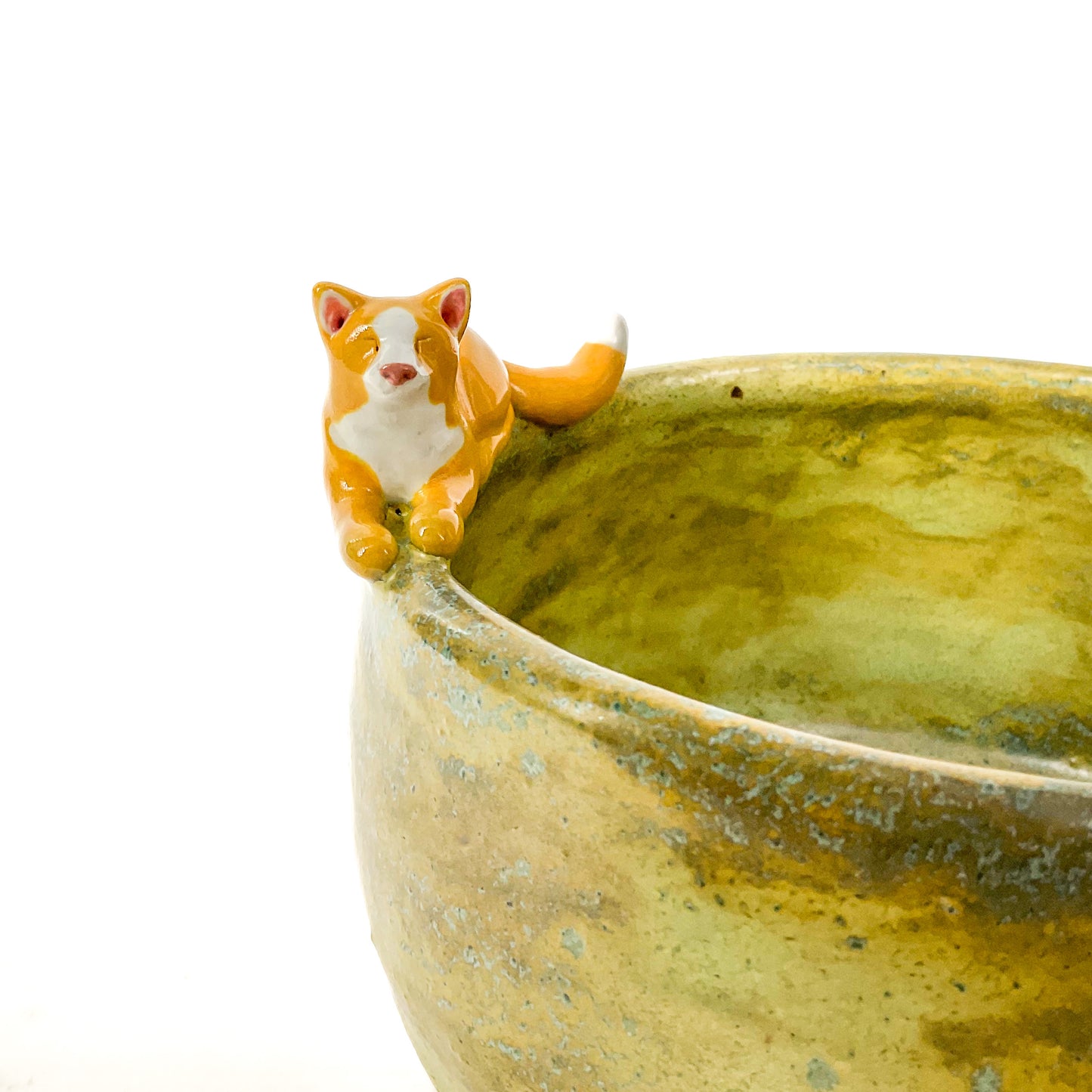 Orange Cat Yarn Bowl