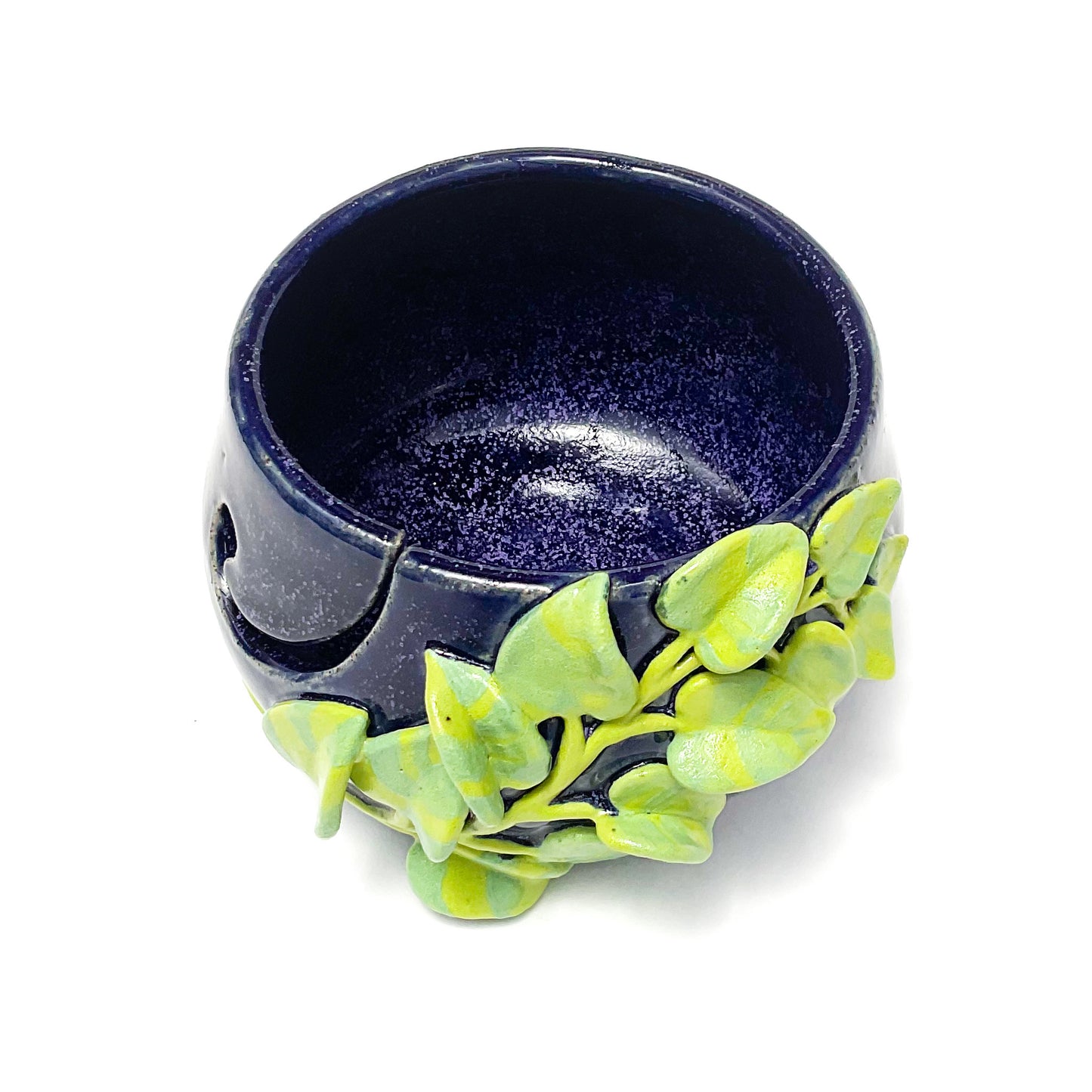 Dark Purple Pothos Yarn Bowl