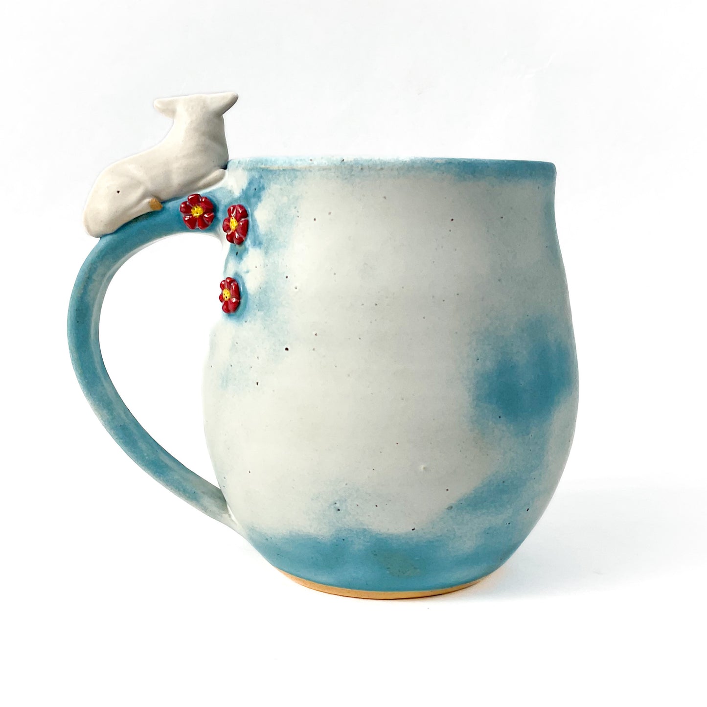 Stoneware Lamb Mug - 24 ounce Ceramic Mug