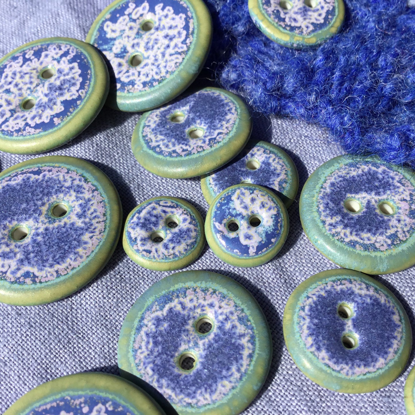 'Water Flowers' Porcelain Button - 5 sizes