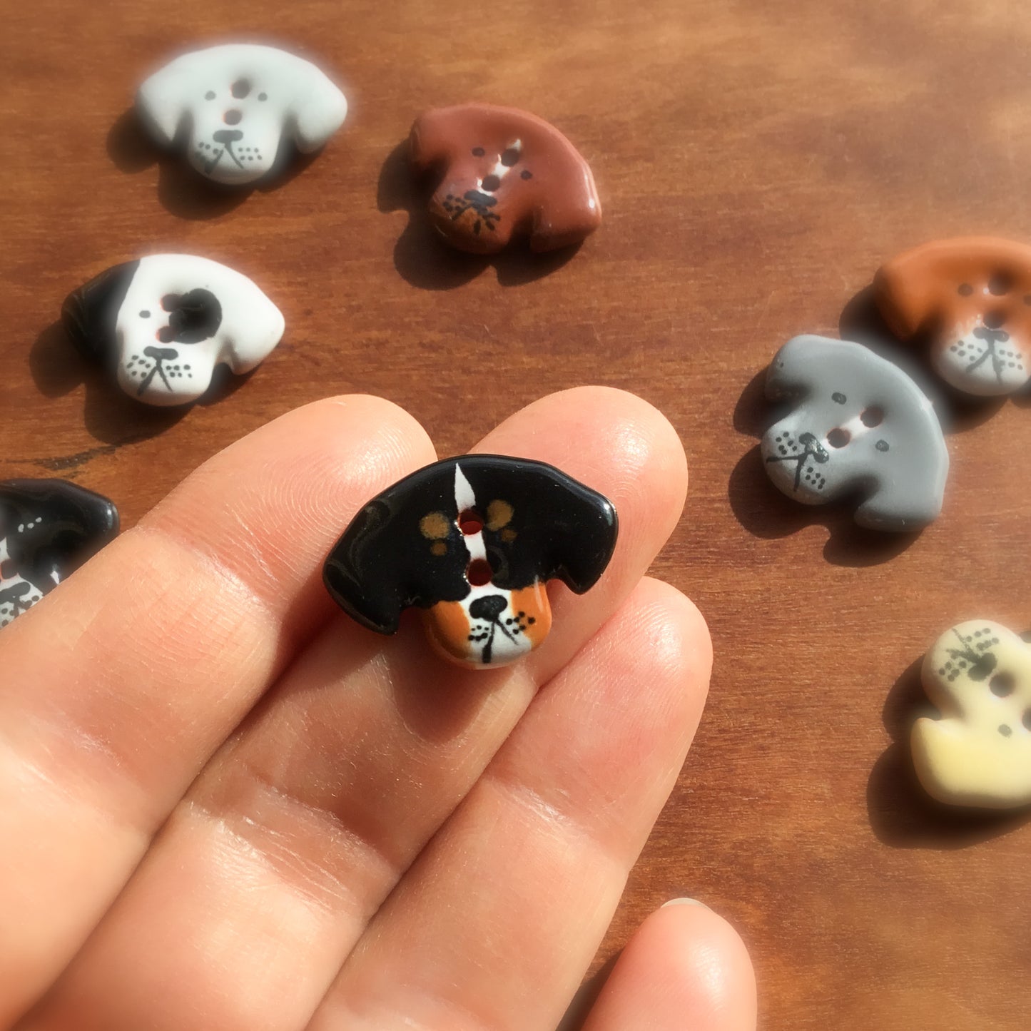 Puppy Dog Buttons 11/16” x 15/16”