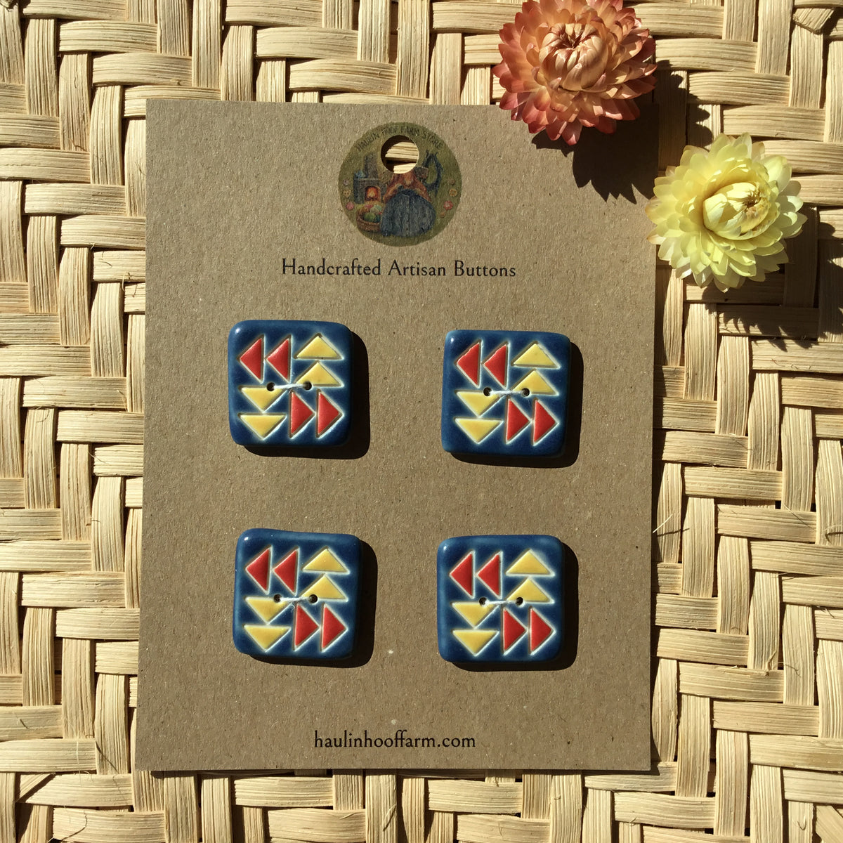 Flying Geese Quilt Button Packs