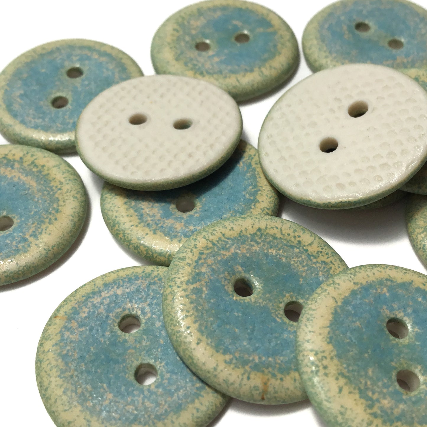 ‘Rip Tide’ Porcelain Buttons  7/8”