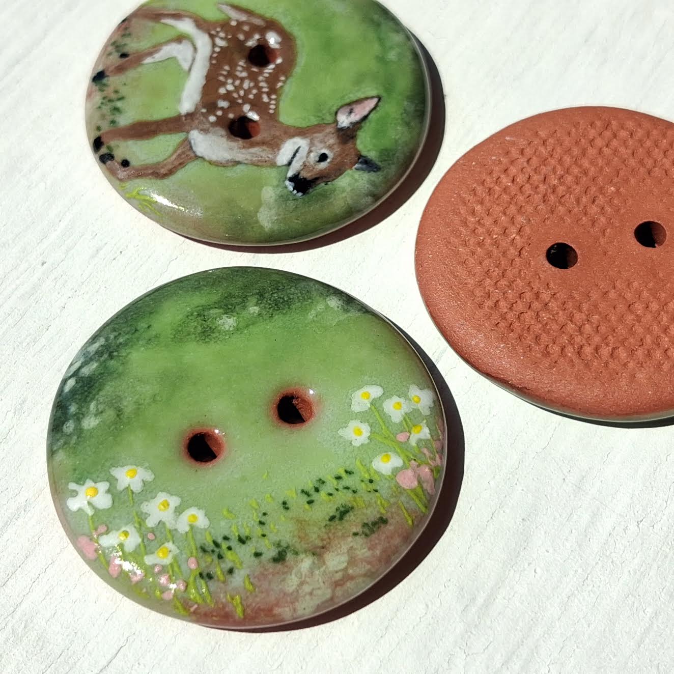 ‘Wood’s Edge Fawn’ 1-1/16” one-of-a-kind 3-pack
