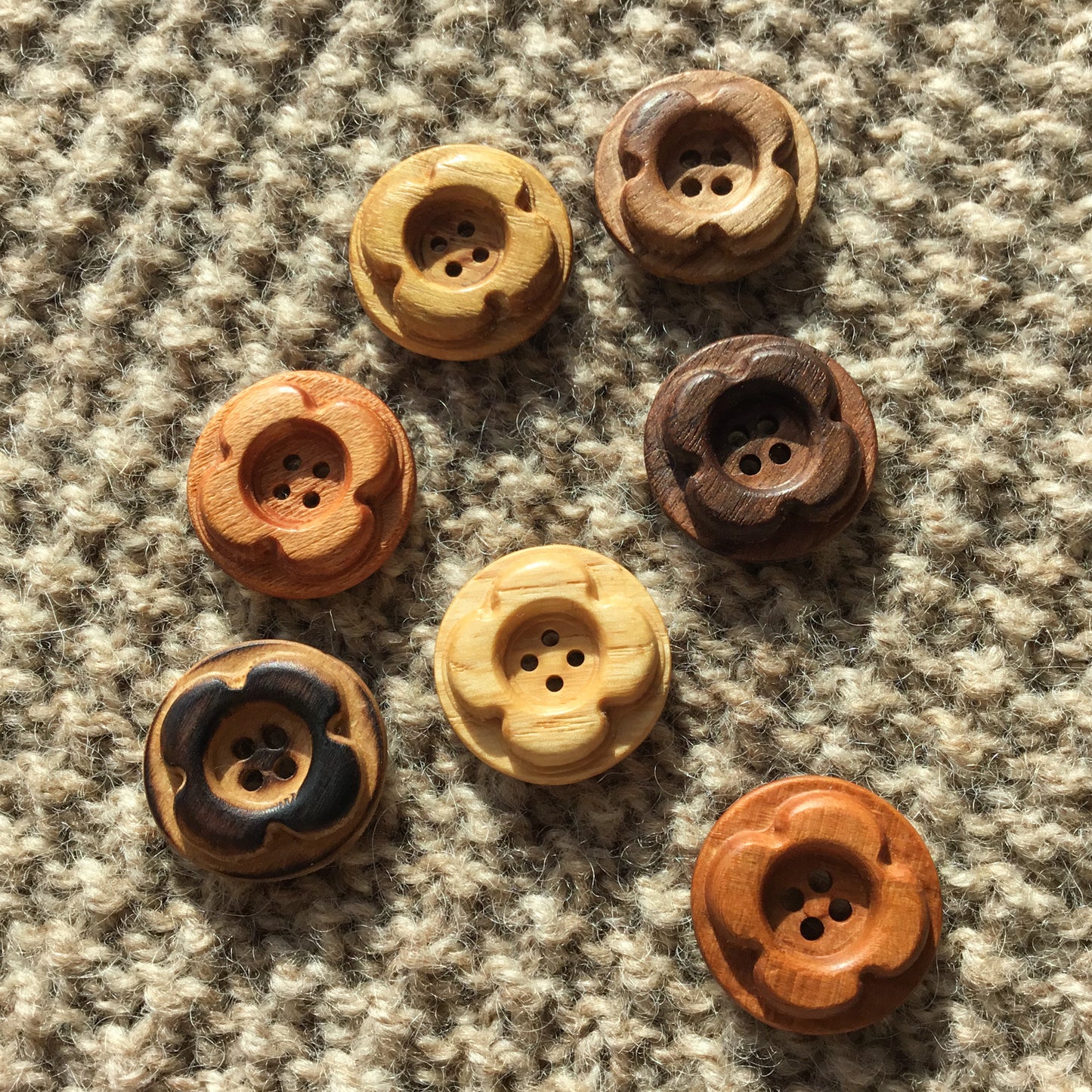 ‘Forest Flowers’ Wooden Buttons  1”
