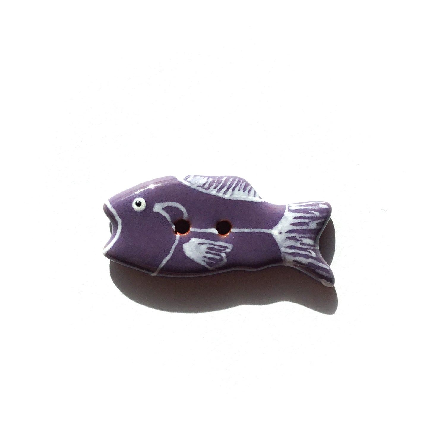 Colorful Fish Ceramic Buttons  1/2" x 1-1/4"