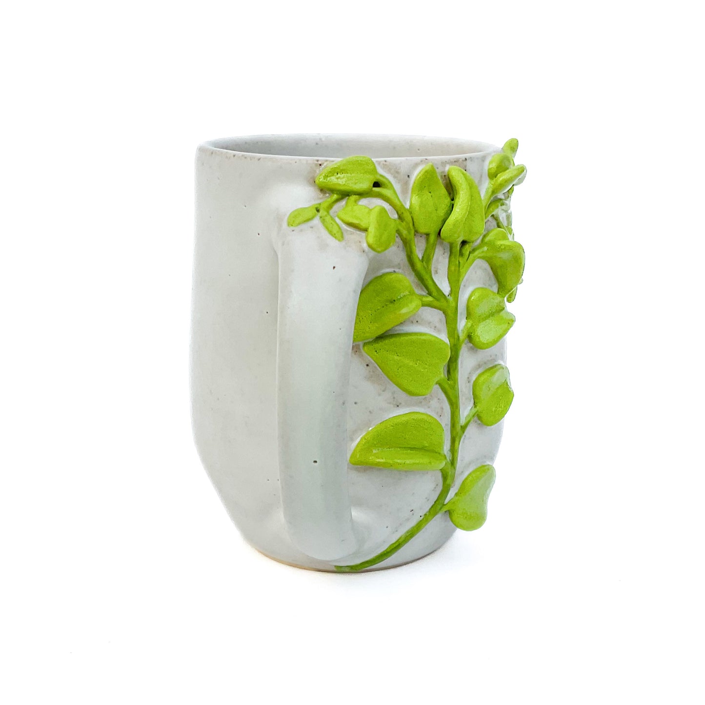 Pothos Hand Sculpted Stoneware Mug 12 oz