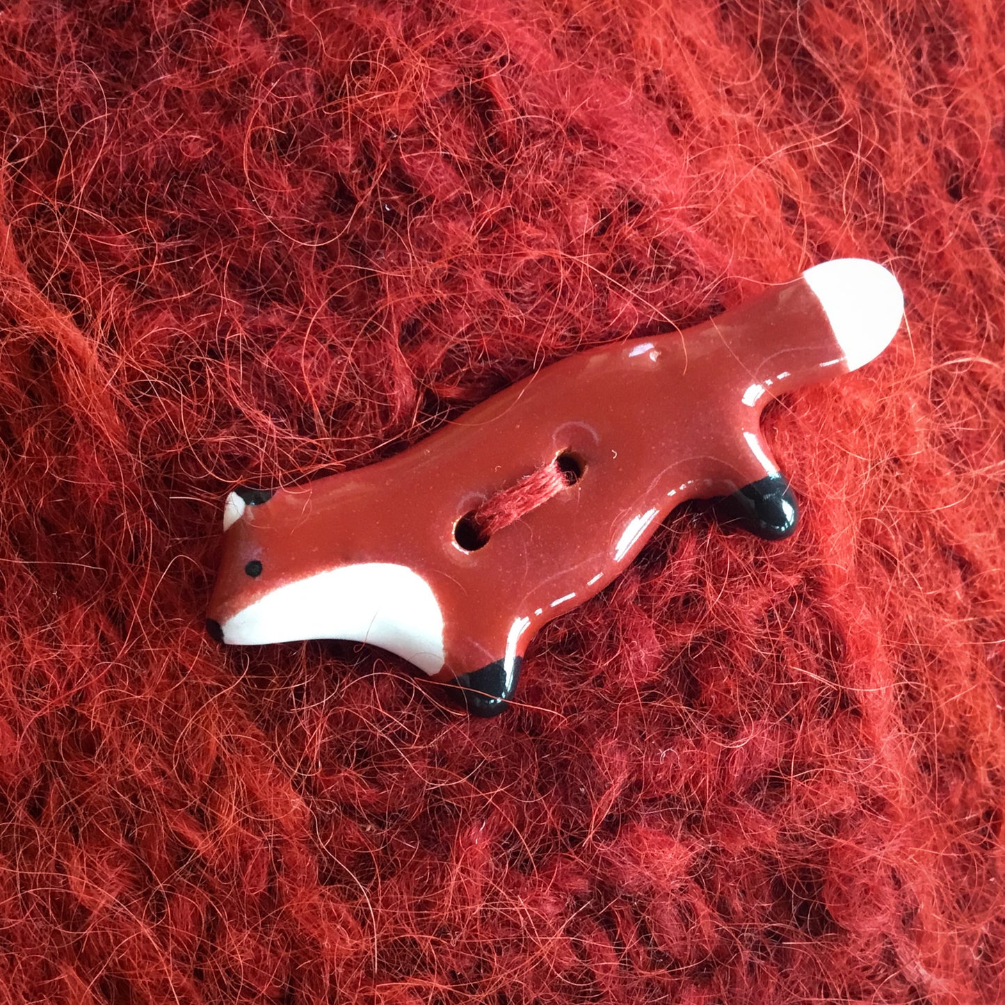 Fox Buttons  3/4" x 1-3/4"