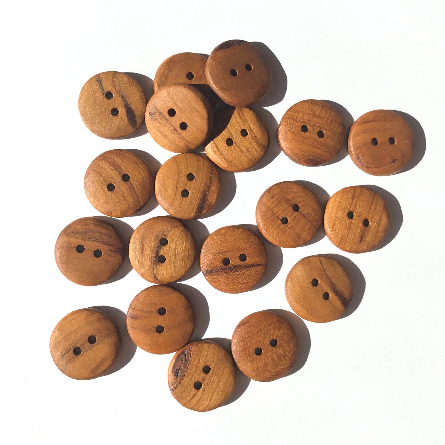 Basic Cherry Wood Buttons  7/8"