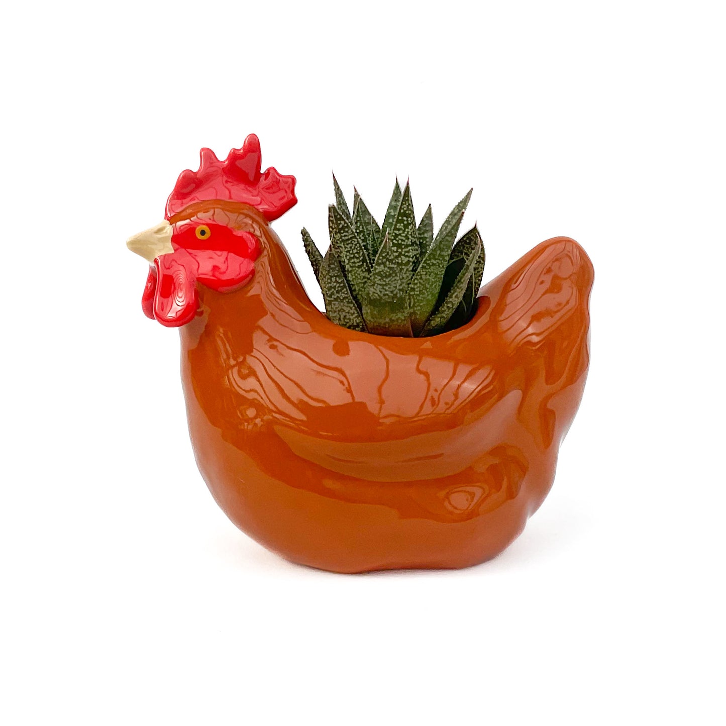 Hen Pot - Ceramic Hen Planter