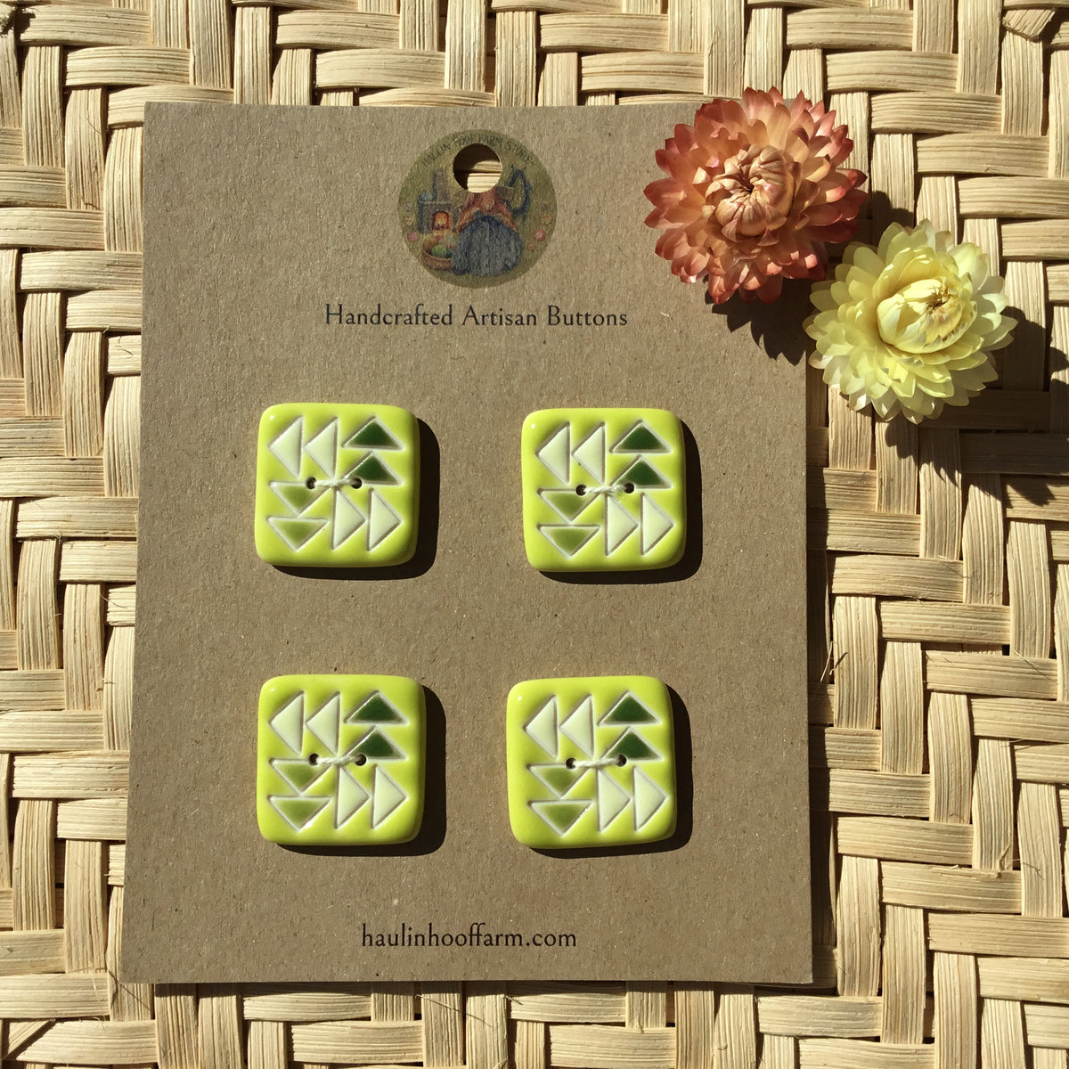 Flying Geese Quilt Button Packs