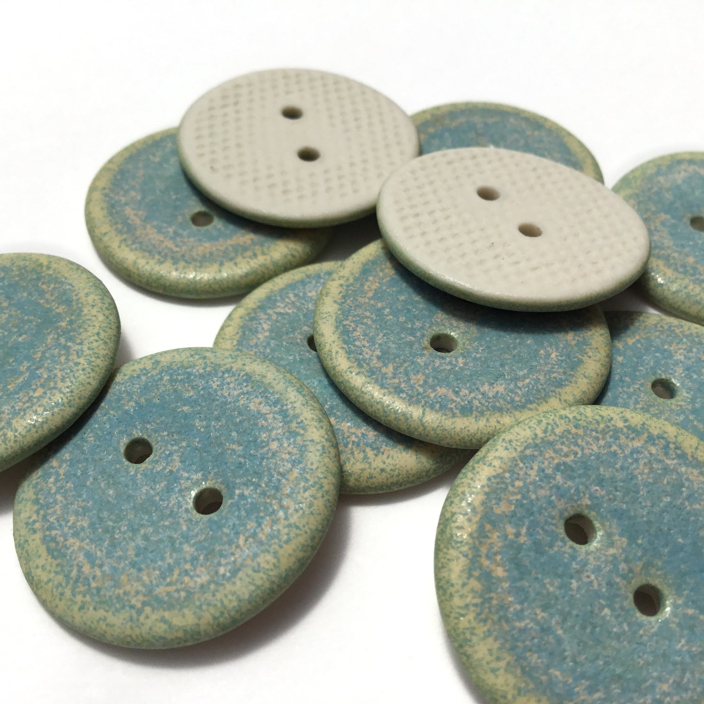 ‘Rip Tide’ Porcelain Buttons  1"