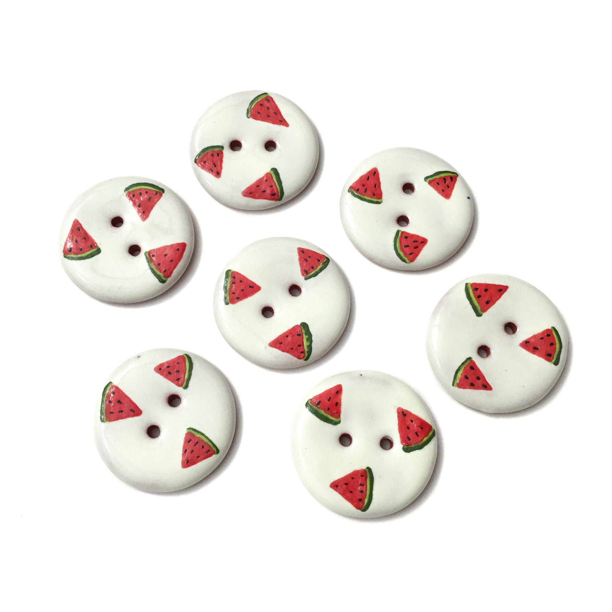 Watermelon Buttons ‘Watermelon Wonder' Ceramic Button 1-1/16