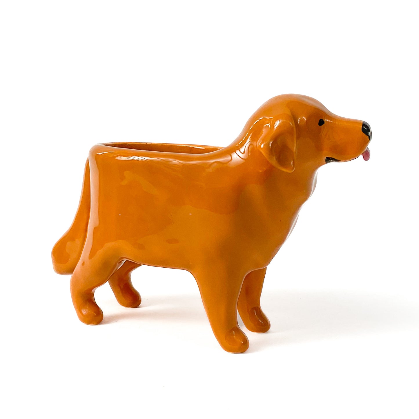 Golden Retriever Dog Planter - Ceramic Dog Plant Pot