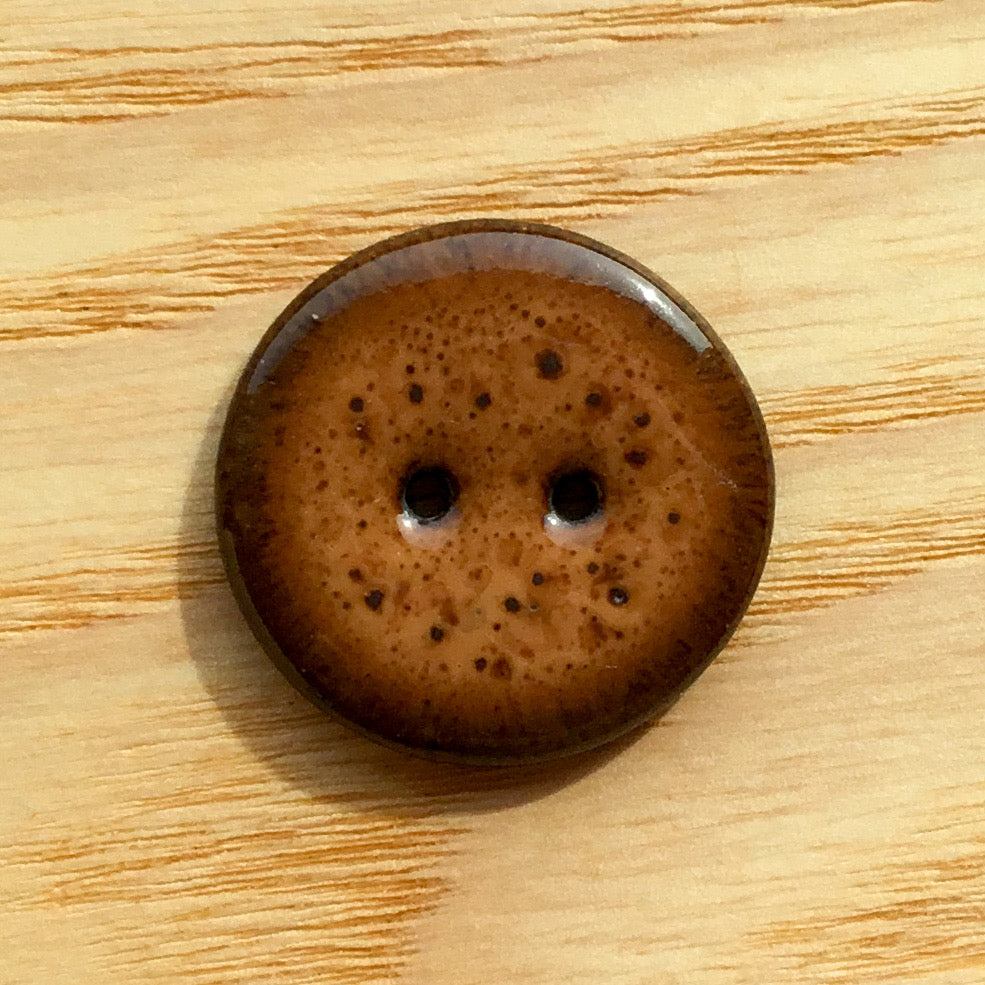 Assorted Colors GLOSSY Black Clay Buttons  1"