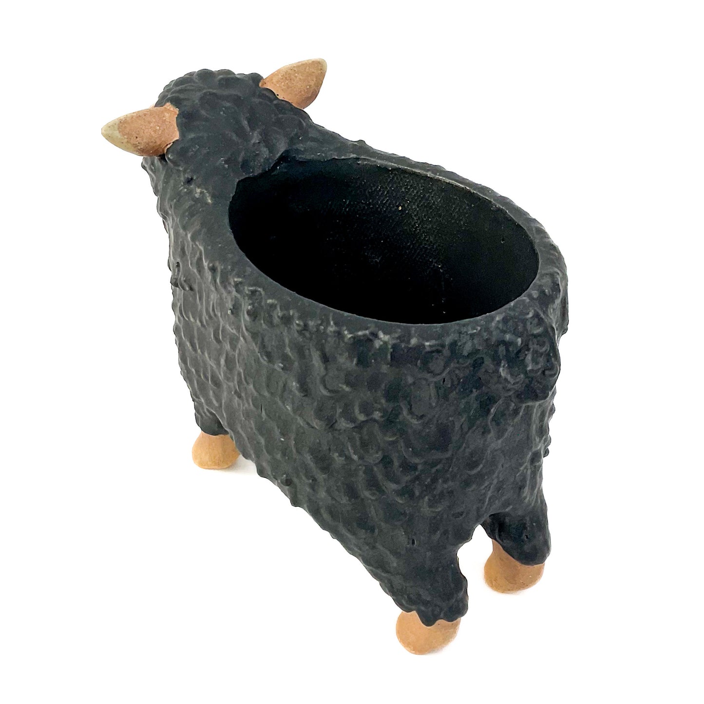 Stoneware Sheep Pot - Ceramic Sheep Planter