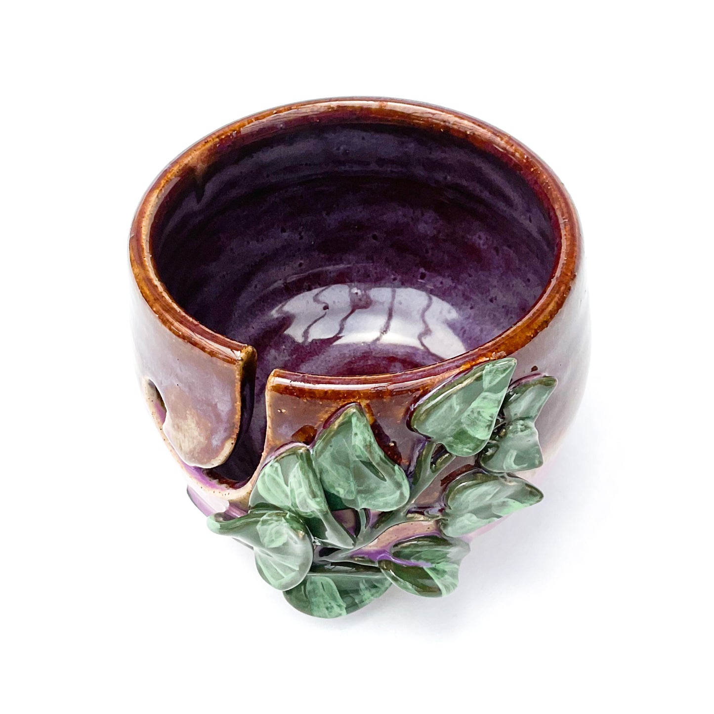 Purple Pothos Yarn Bowl