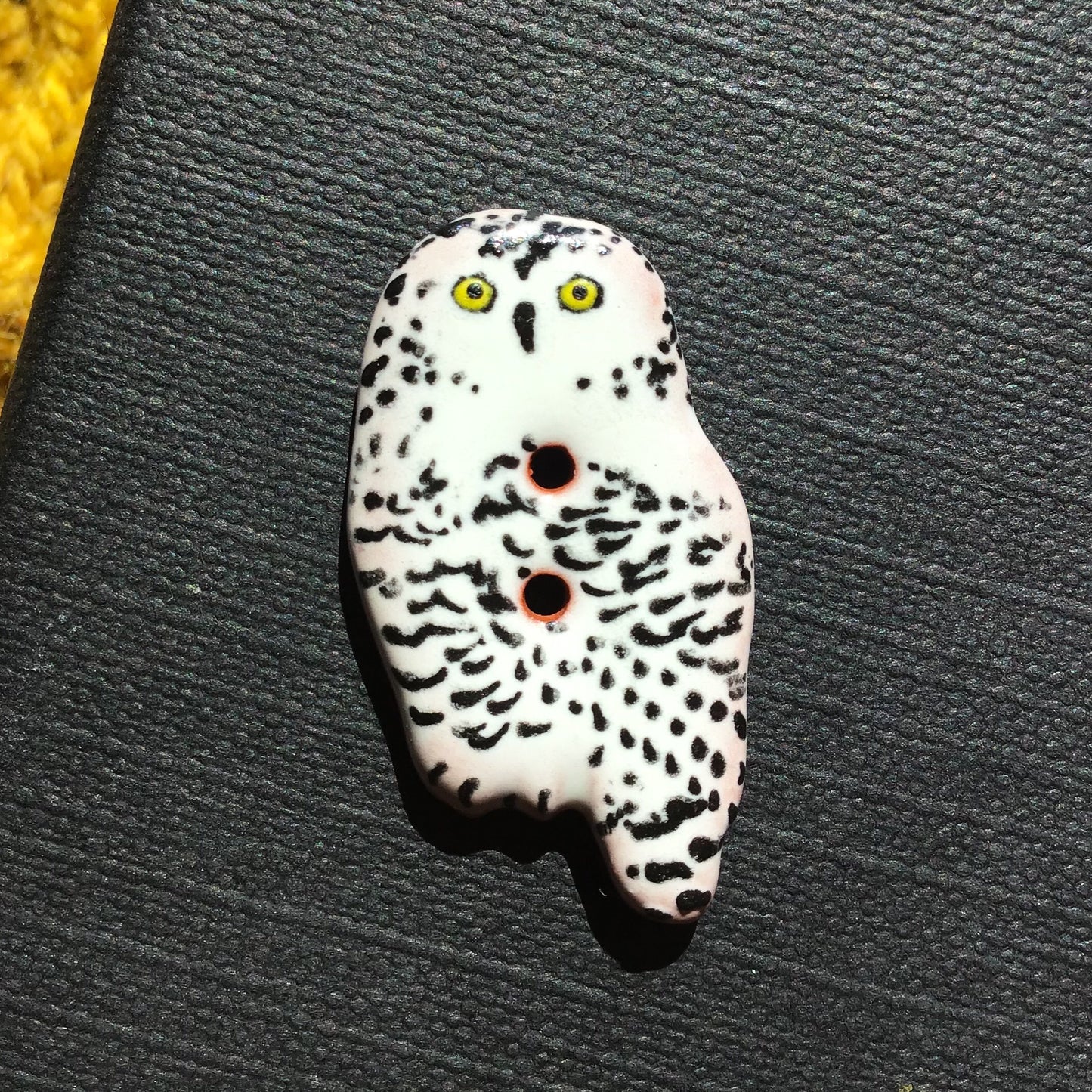 Ceramic Owl Buttons 11/16" x 1-1/4”