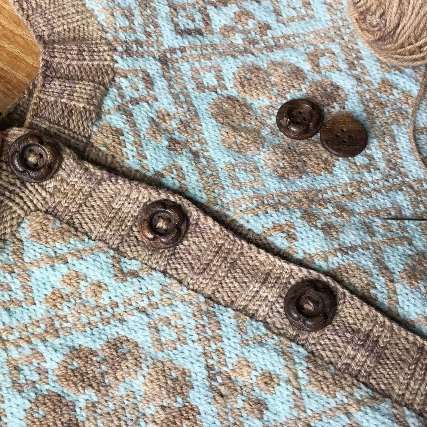 ‘Forest Flowers’ Black Walnut Wood Buttons  3/4”