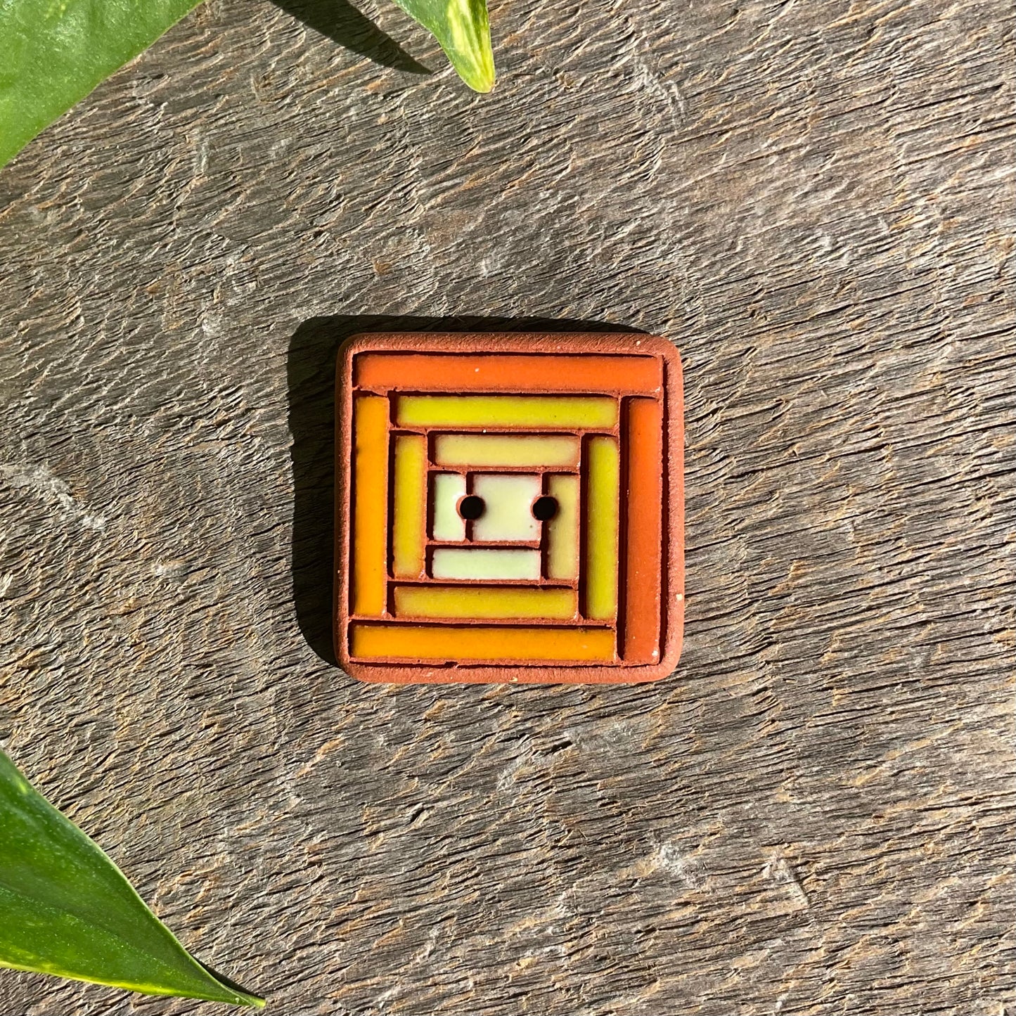 Log Cabin Quilt Button 1”