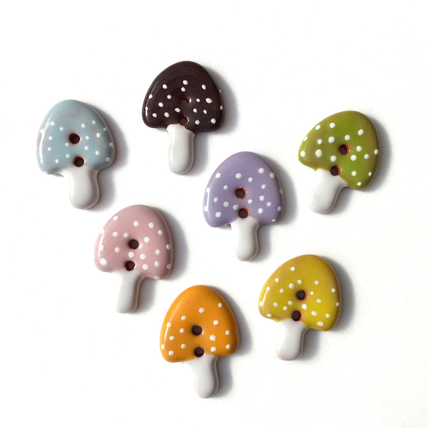 Colorful Mushroom Buttons