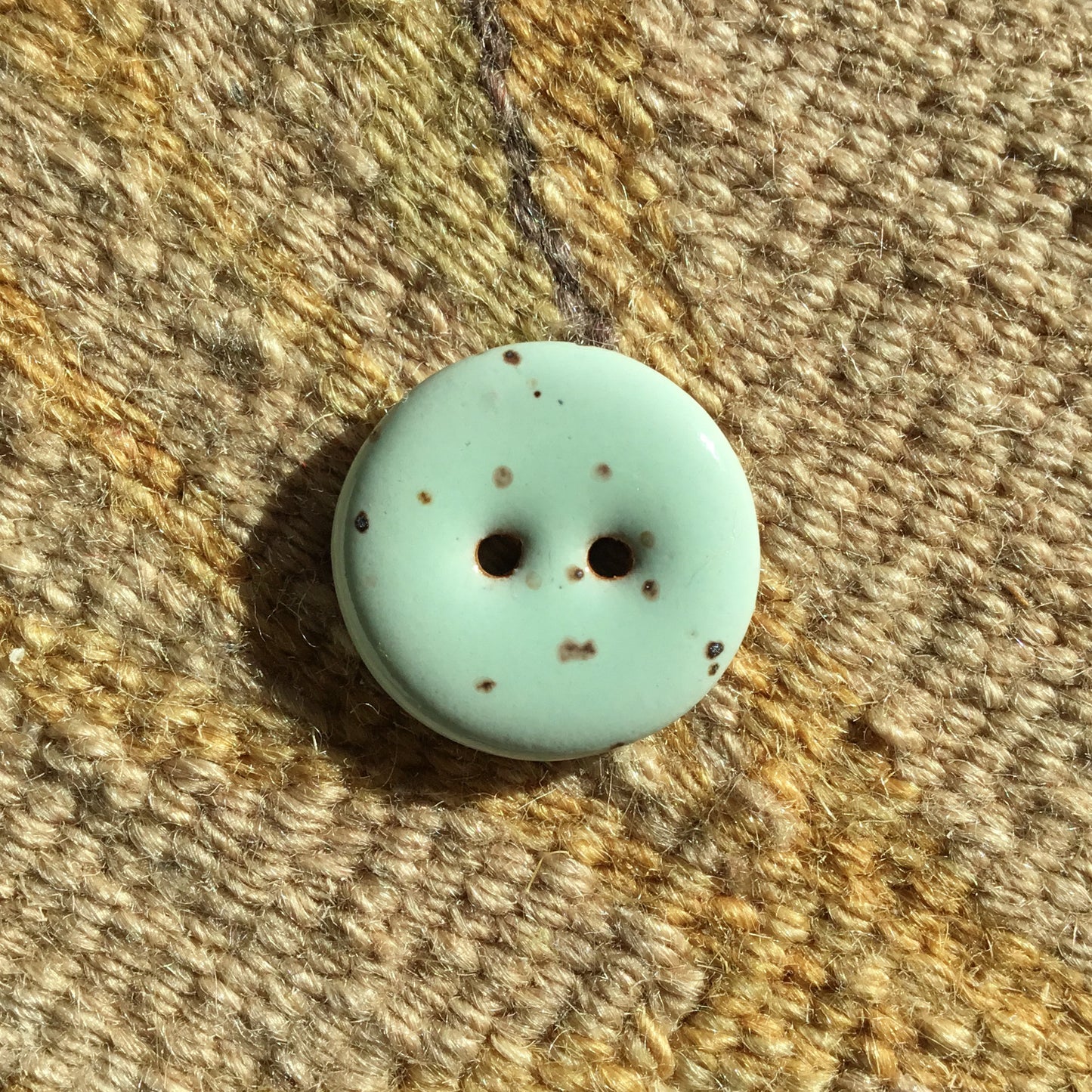 Stoneware Fleck Button  7/8"