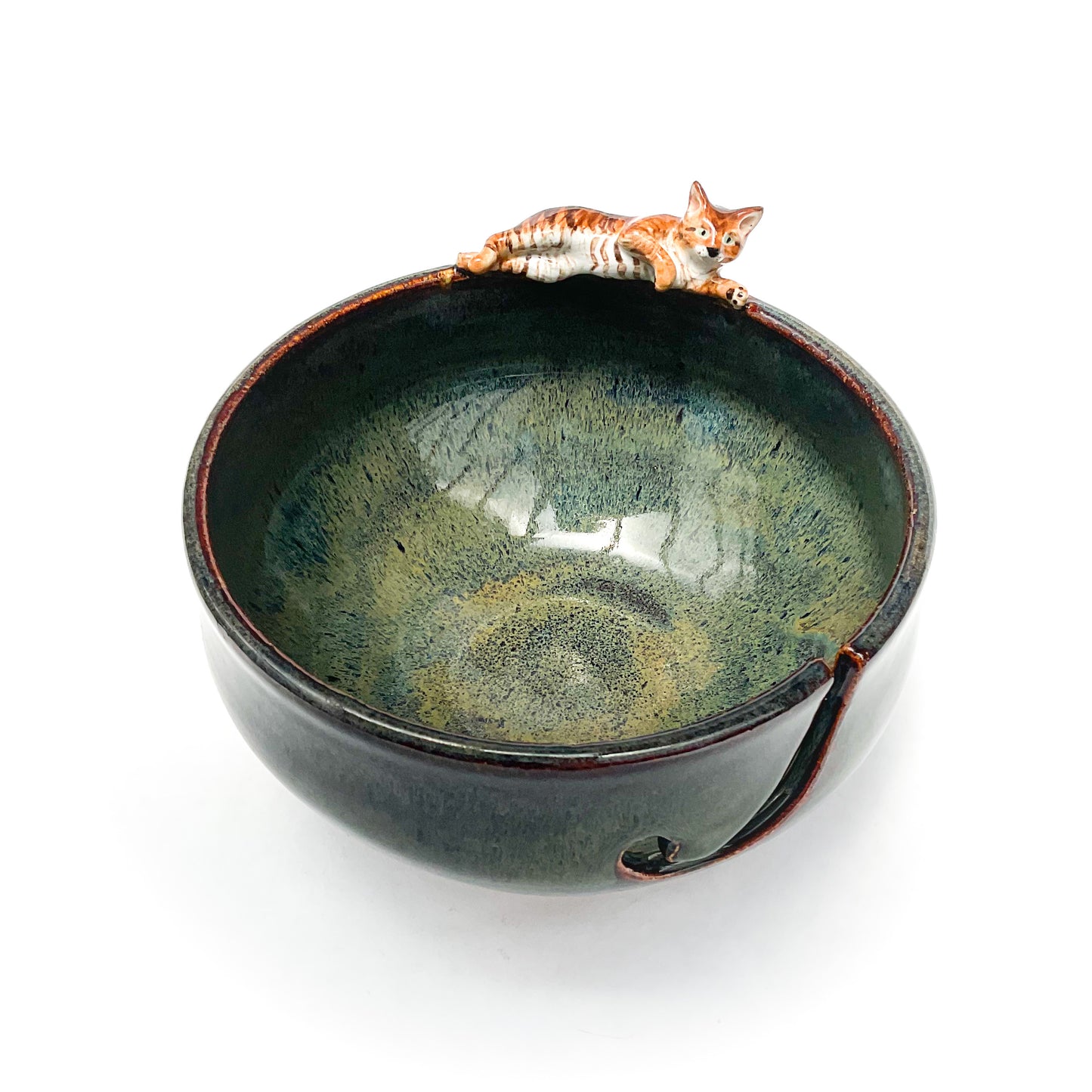 Lounging Cat Yarn Bowl