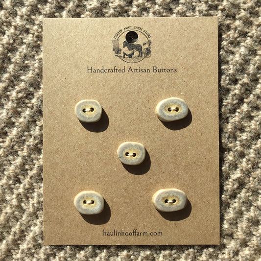 Polished Deer Antler Shed Buttons  3/4"  5-Pack