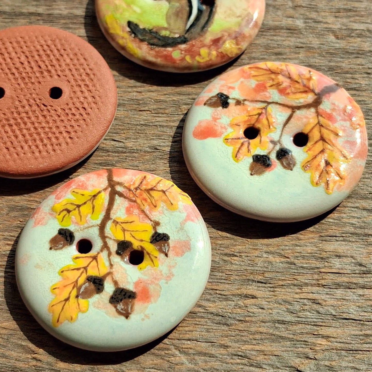 ‘Autumn Oak Chipmuck’ 1-1/16” one-of-a-kind 4-pack