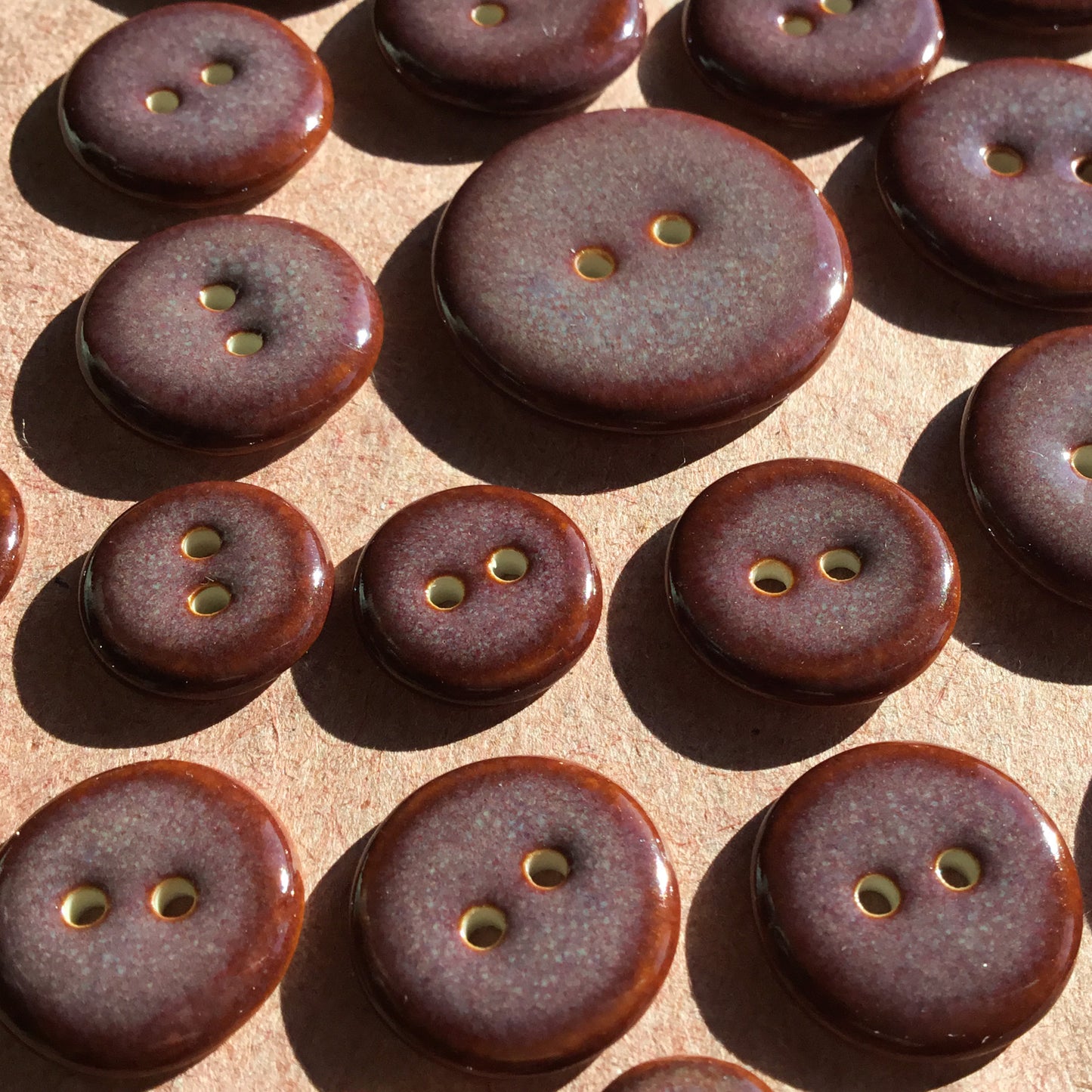 Iridescent Plum Porcelain Buttons