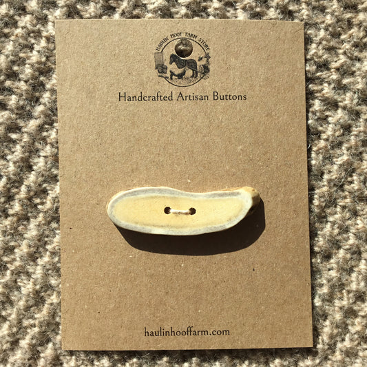 Polished Deer Antler Shed Button  2-5/8" x 3/4"