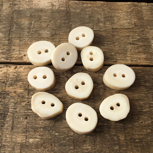 Deer Antler Shed Buttons  5/8" -  10 Pack