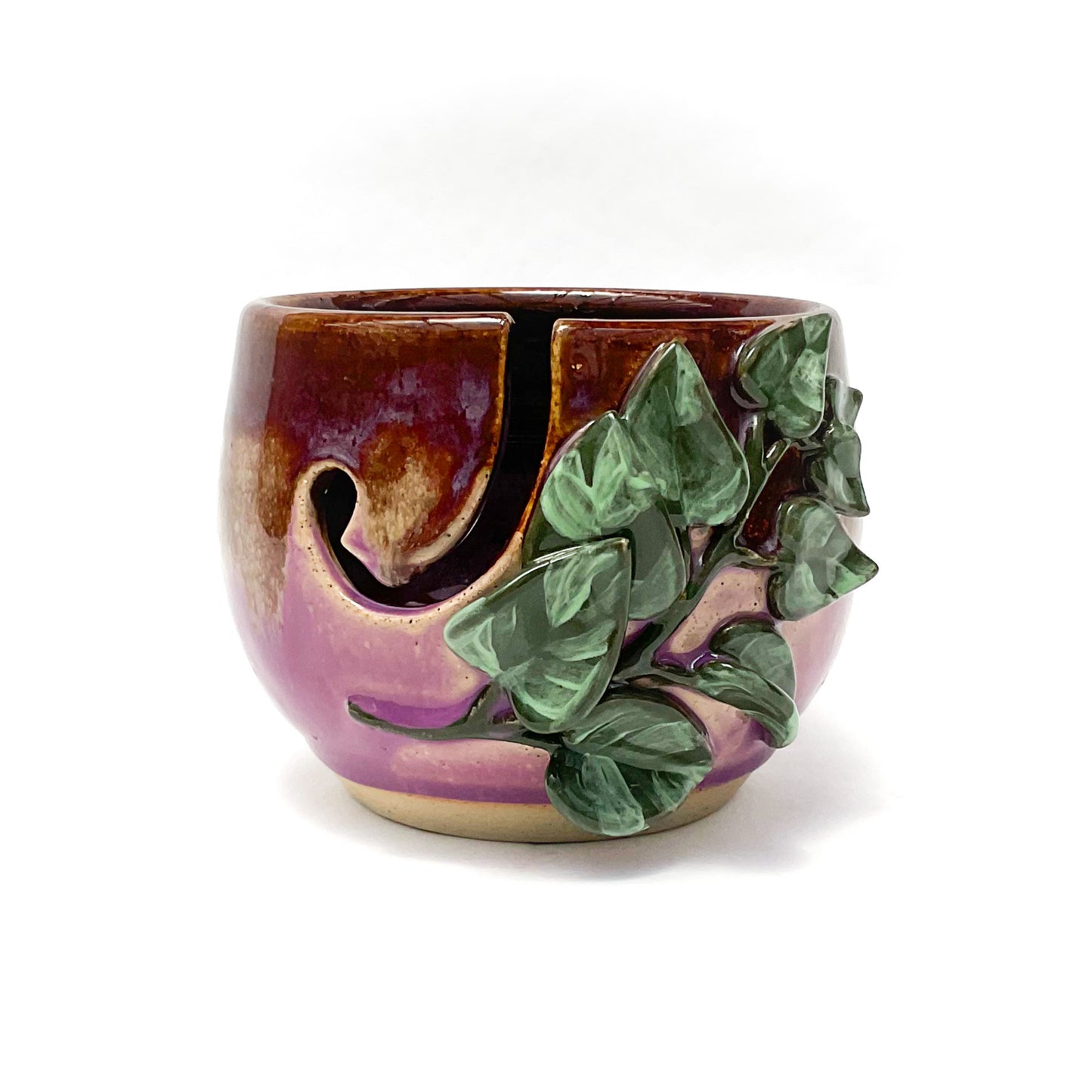 Purple Pothos Yarn Bowl