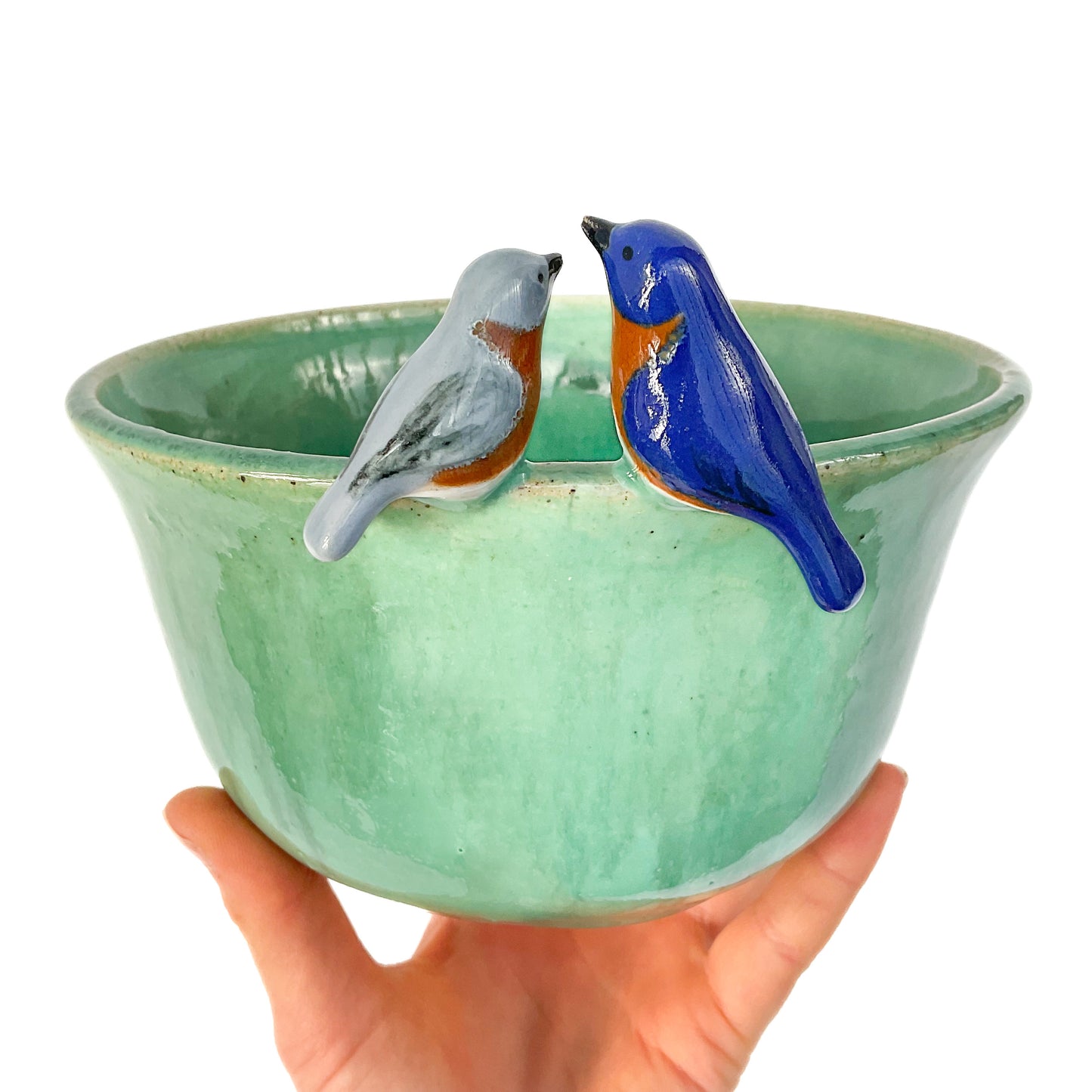 Bluebird Hand Sculpted Stoneware Bowl