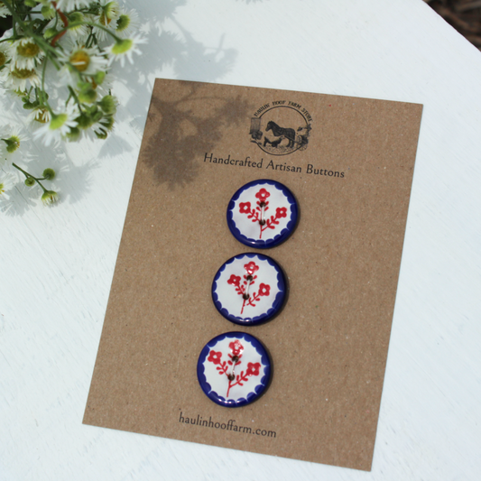 Scandi Wallflower One-of-a-kind Button 3-pack