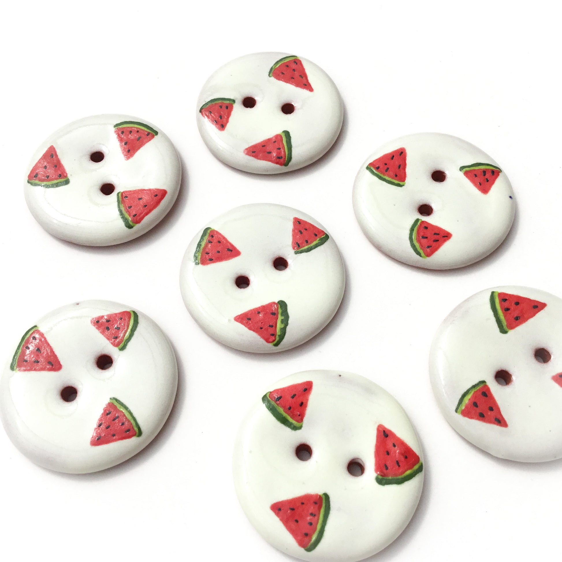 Watermelon Buttons ‘Watermelon Wonder' Ceramic Button 1-1/16