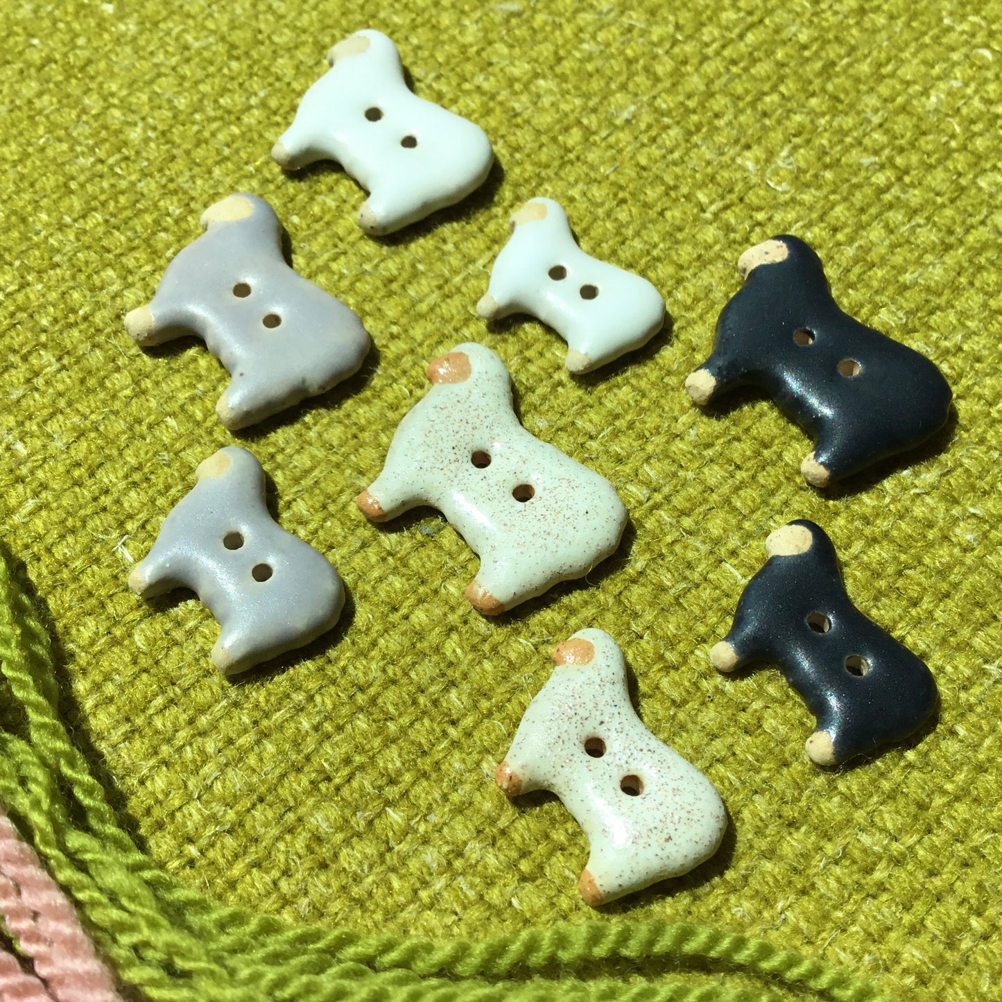 “Wooly Sheep” Stoneware Button