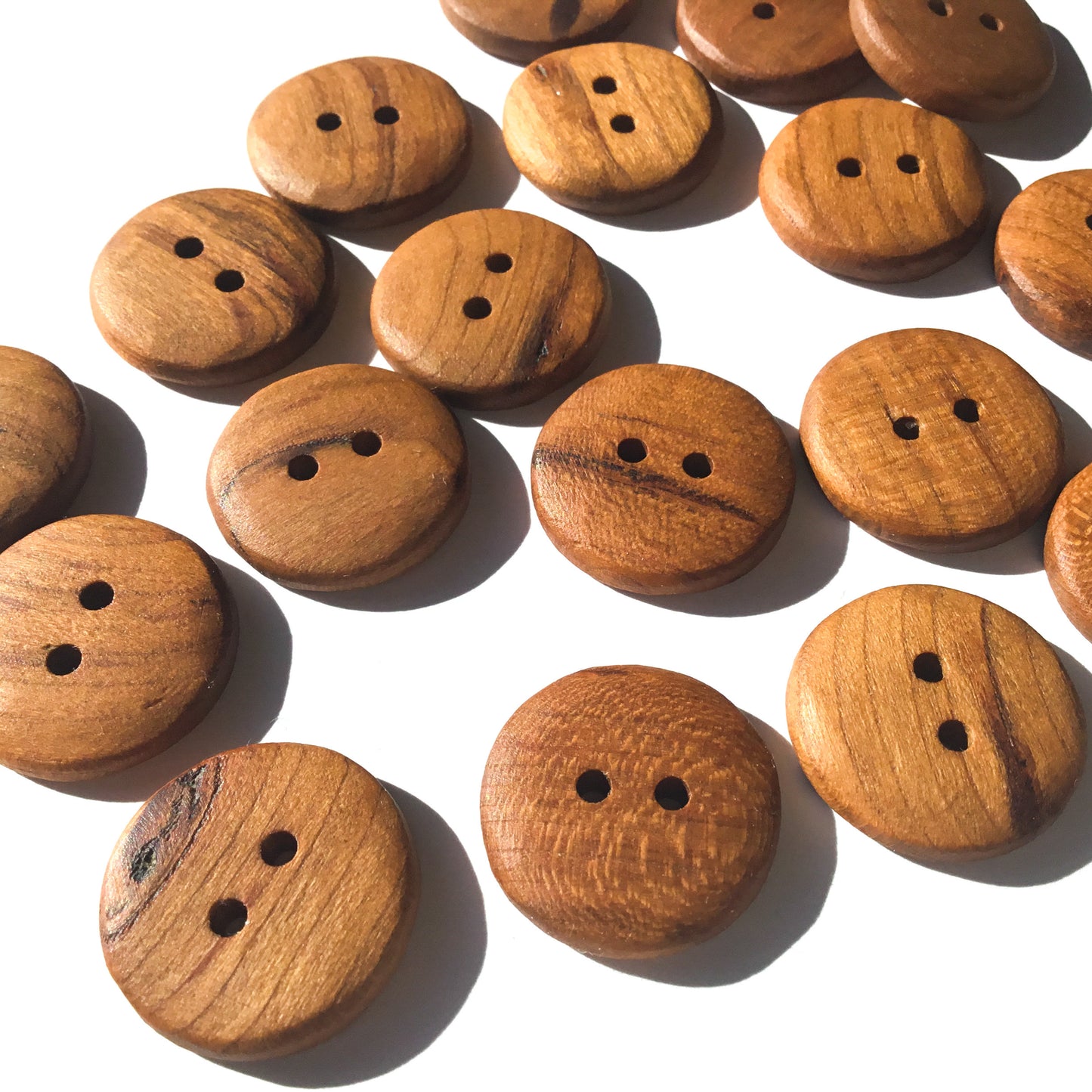 Basic Cherry Wood Buttons  7/8"