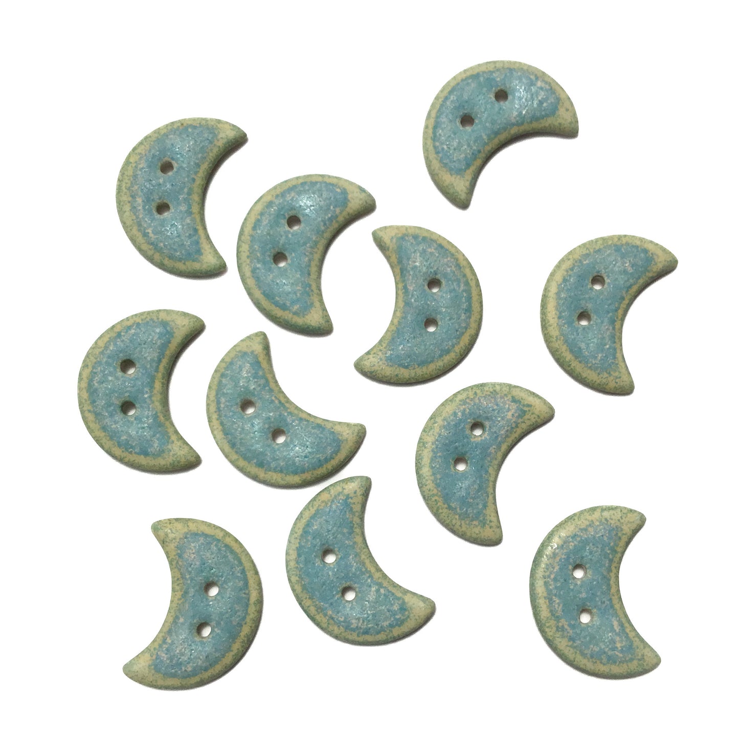 Textured Blue Moon Crescent Buttons 7/8”