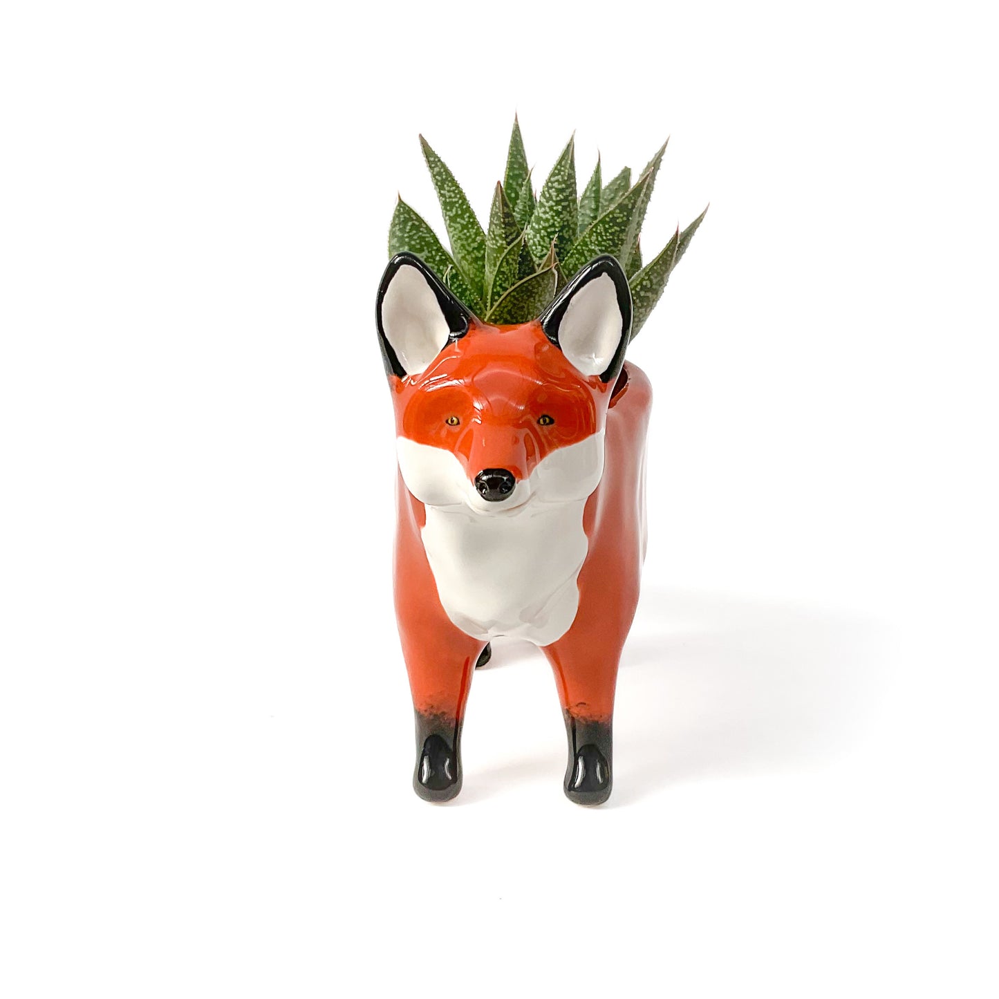 Red Fox Ceramic Planter