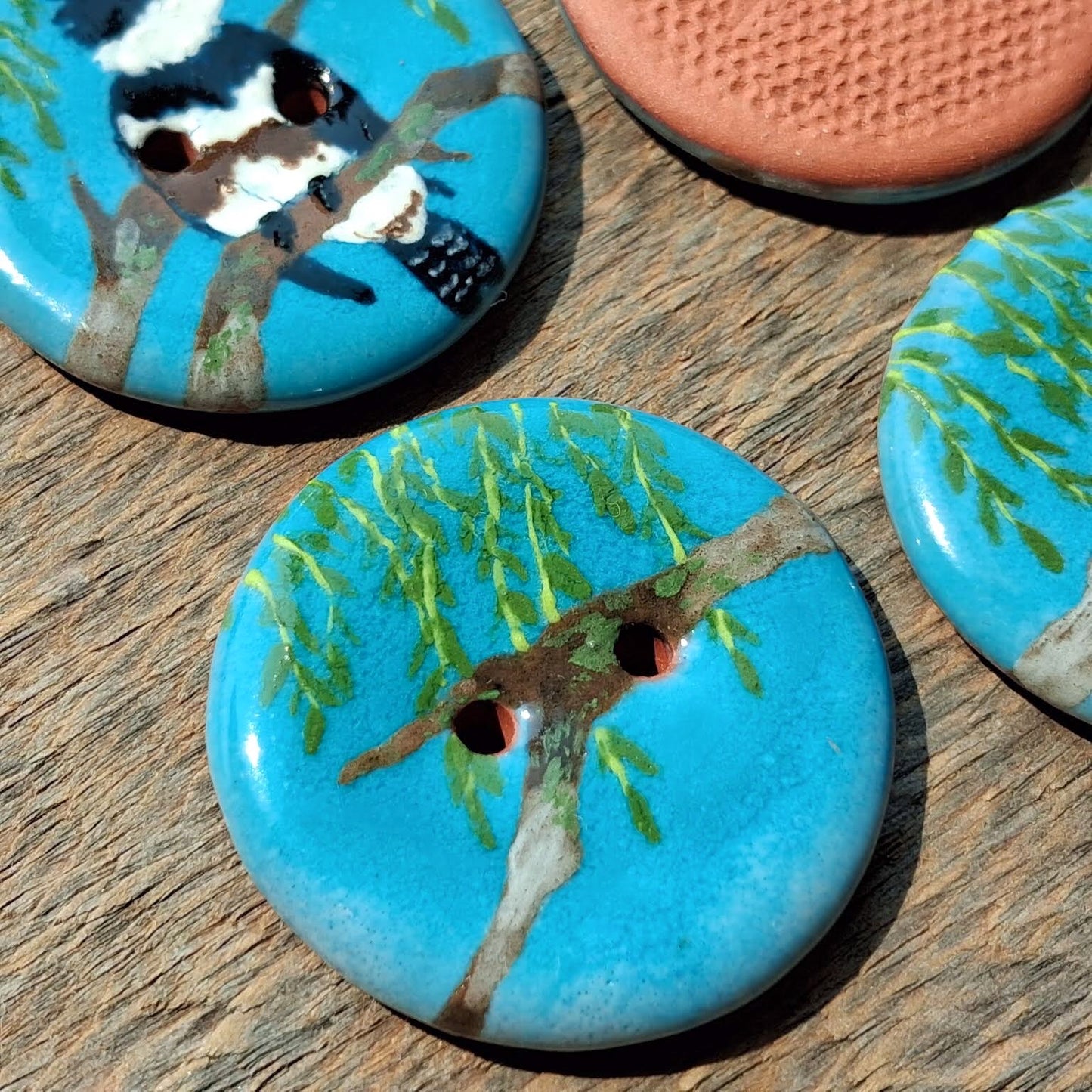 ‘Willow Grove Kingfisher’ 1-1/16” one-of-a-kind 4-pack
