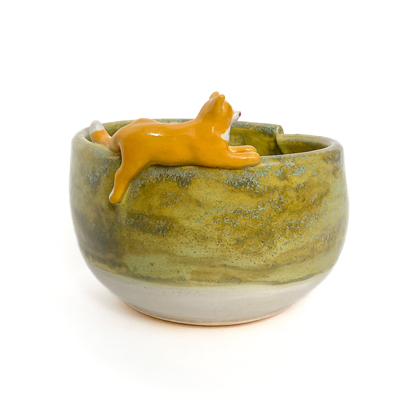 Orange Cat Yarn Bowl