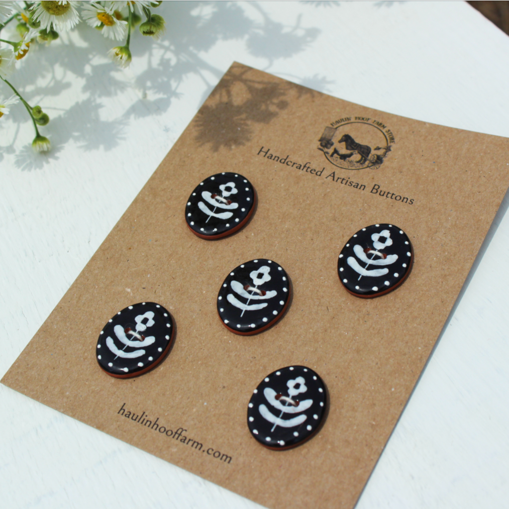 Wallflower Stencil Buttons