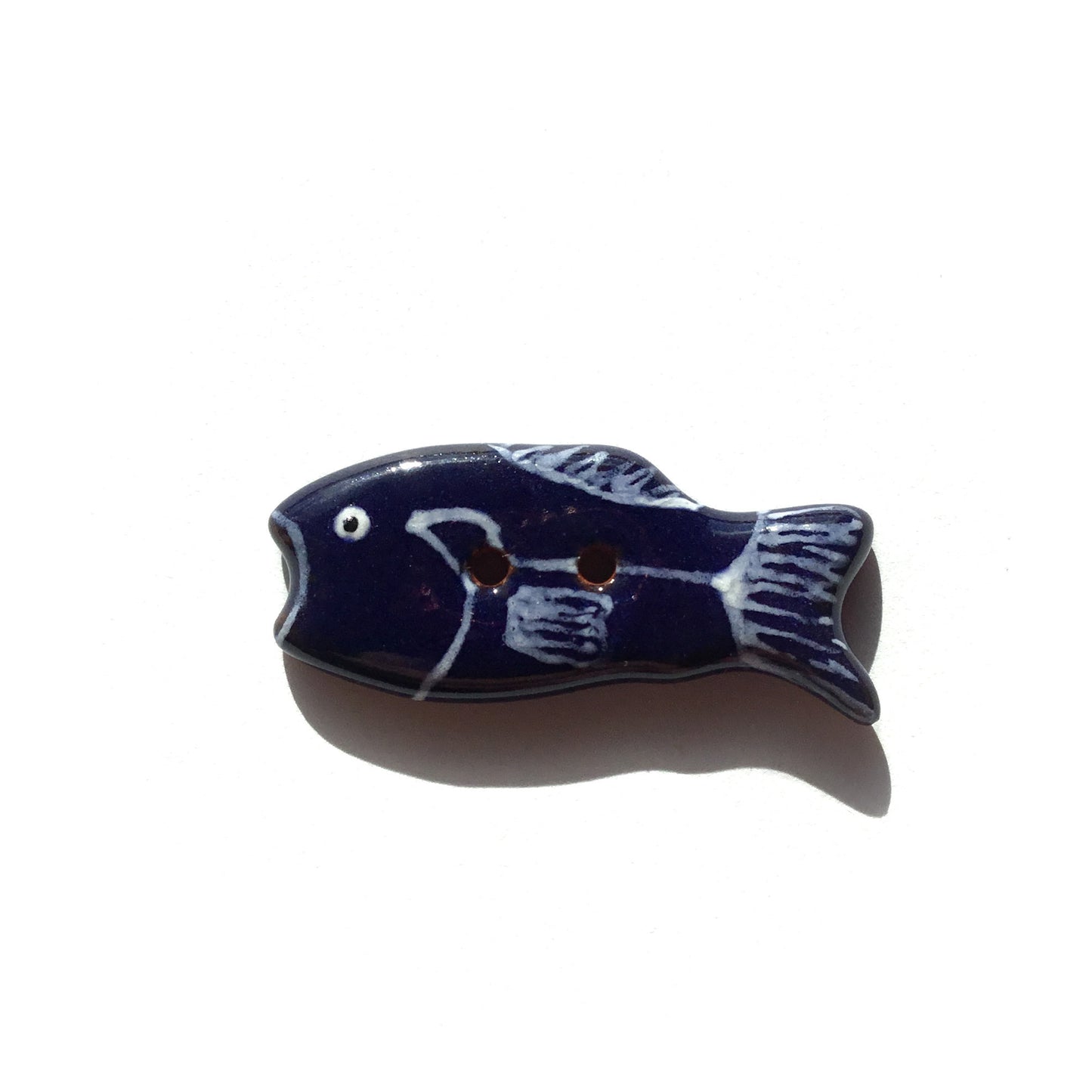 Colorful Fish Ceramic Buttons  1/2" x 1-1/4"
