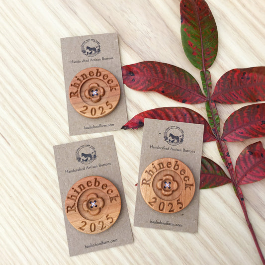 Rhinebeck 2025 Cherry ‘Forest Flower’ Button  1-3/4"