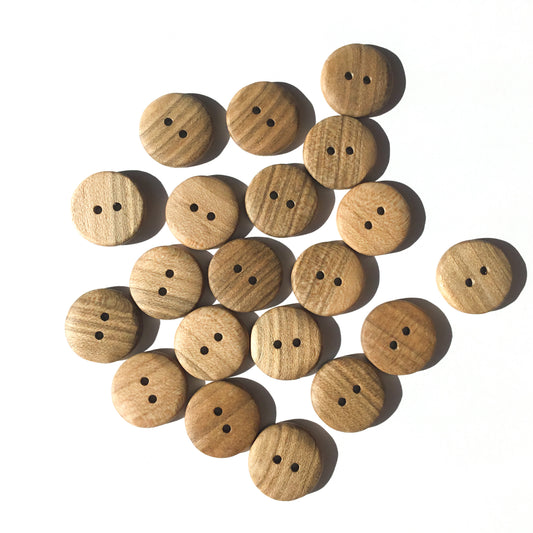 Basic Quarter Sawn Maple Wood Buttons  7/8"