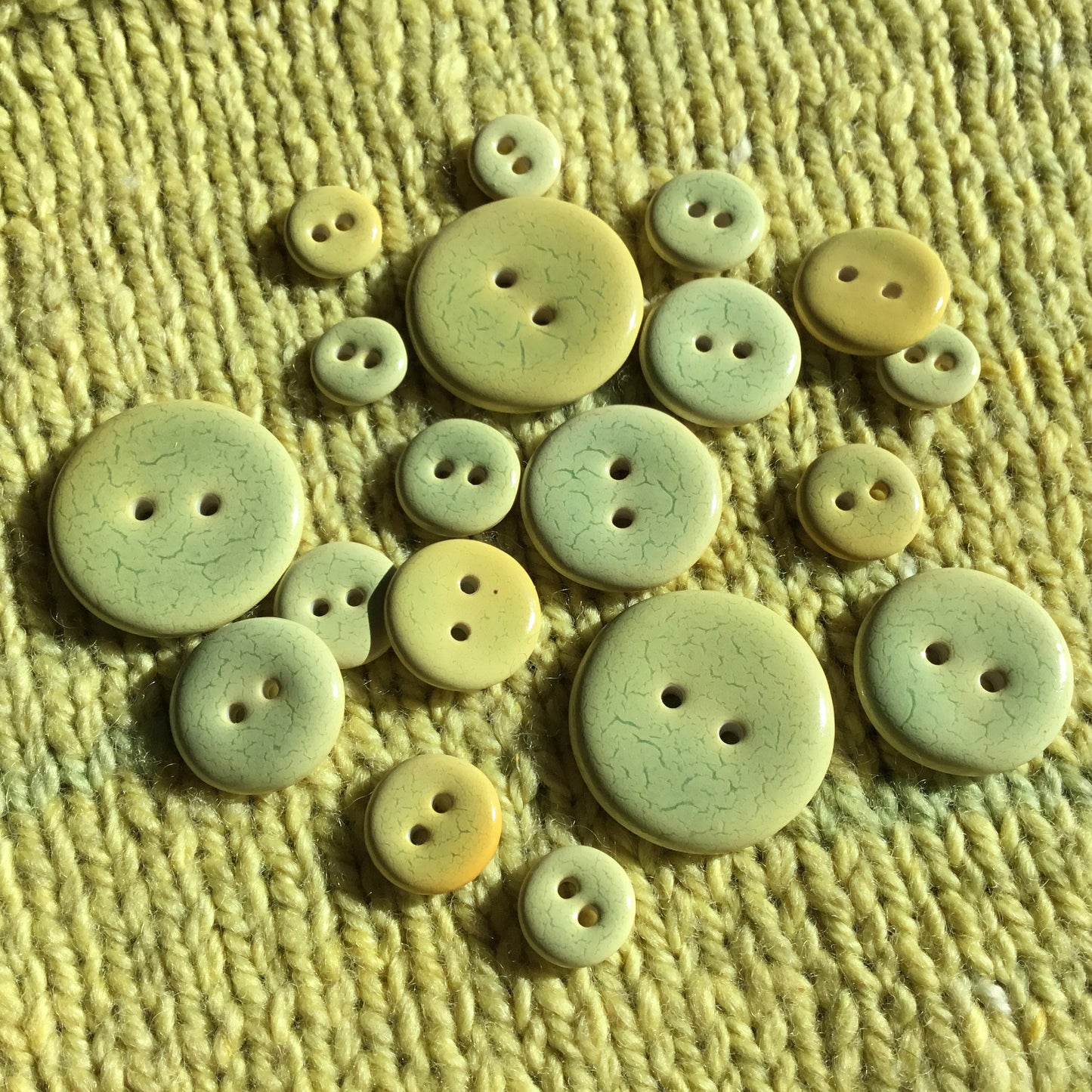 Frosted Melon Porcelain Buttons