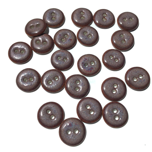 Iridescent Plum Porcelain Buttons  1/2"