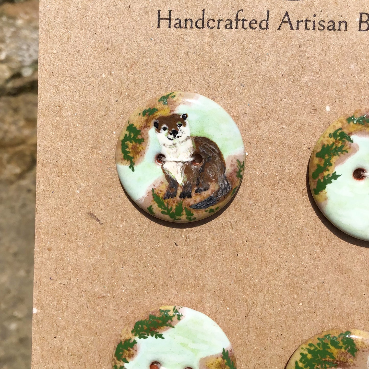 ‘Riverbank Otter’ 1-1/16” one-of-a-kind 4-pack